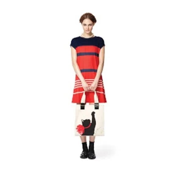 Jason Wu for Target Striped Colorblock T-Shirt Dress Nautical Red Navy Medium - Thumbnail 8