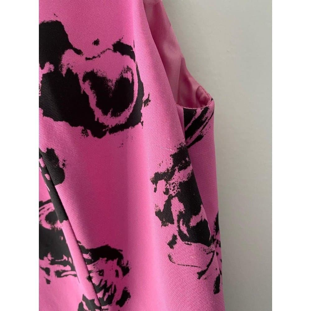 Emanuel Ungaro Runway Pink Rose Peplum Dress Couture Size 8 Coquette Luxury - Thumbnail 6