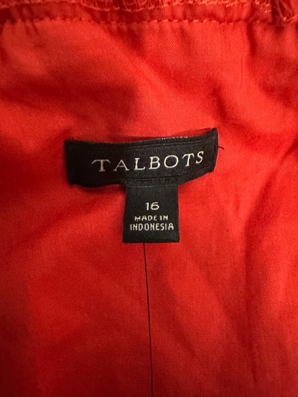 NWT Talbots Red White Palm Print Sundress Size 16 Tropical Resortwear Vacation - Thumbnail 6