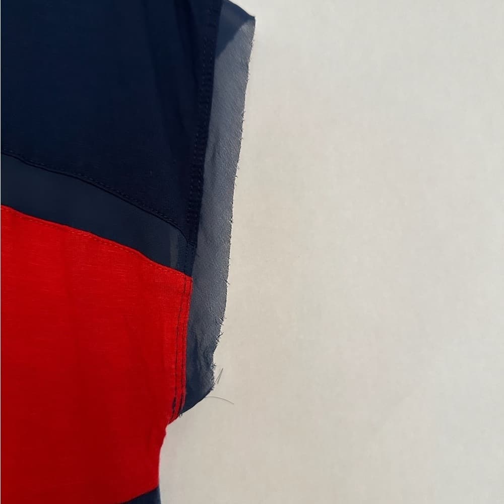 Jason Wu for Target Striped Colorblock T-Shirt Dress Nautical Red Navy Medium - Thumbnail 5
