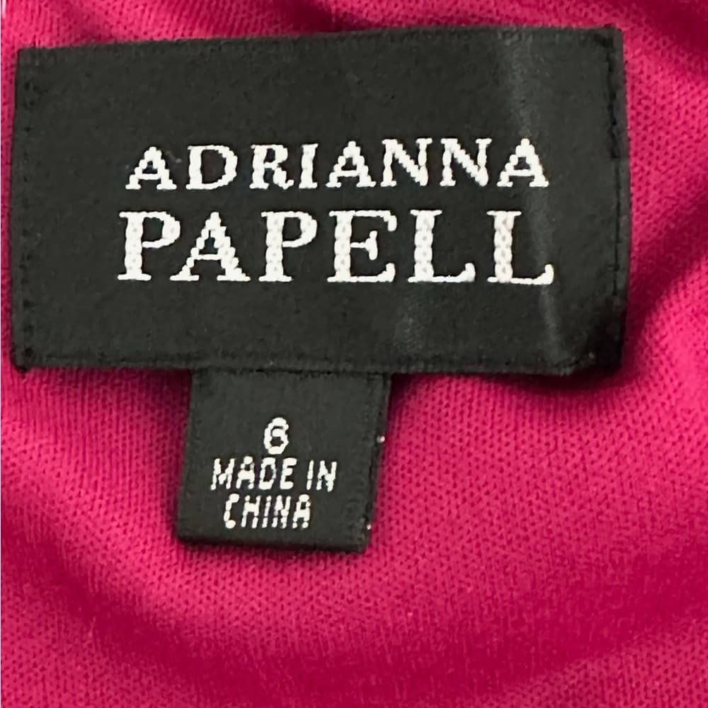 Adrianna Papell Pleated Bodycon Dress Size 6 Sleeveless Cocktail Party - Thumbnail 8