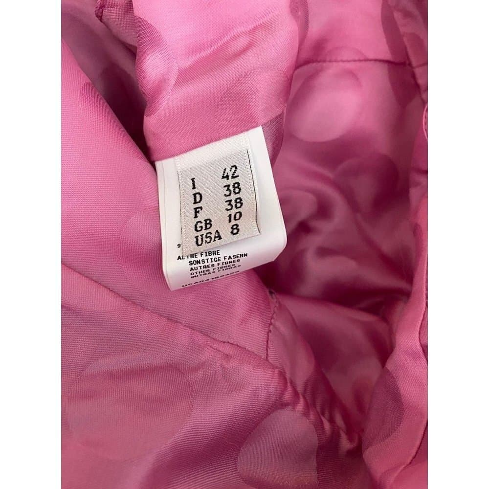 Emanuel Ungaro Runway Pink Rose Peplum Dress Couture Size 8 Coquette Luxury - Thumbnail 8