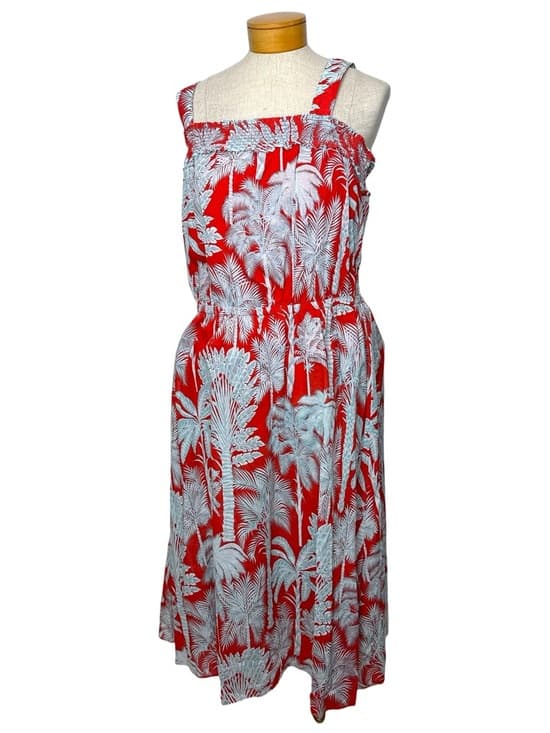 NWT Talbots Red White Palm Print Sundress Size 16 Tropical Resortwear Vacation - Thumbnail 11