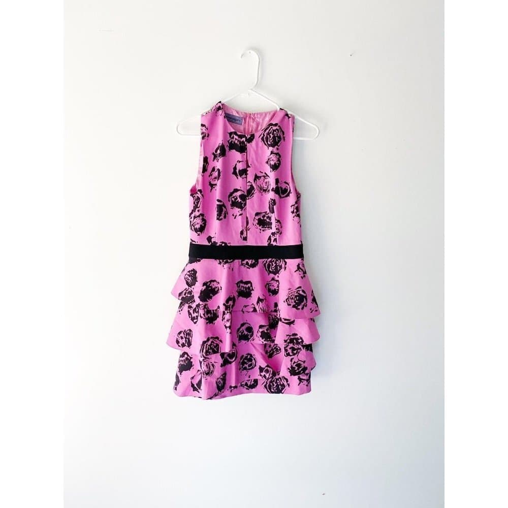 Emanuel Ungaro Runway Pink Rose Peplum Dress Couture Size 8 Coquette Luxury - Thumbnail 4