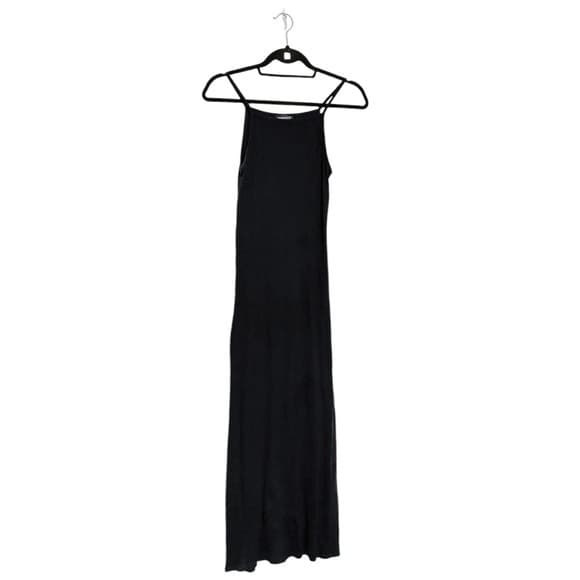 Topshop Black Spaghetti Strap Ribbed Tank Dress Womens Size 6 - Thumbnail 5