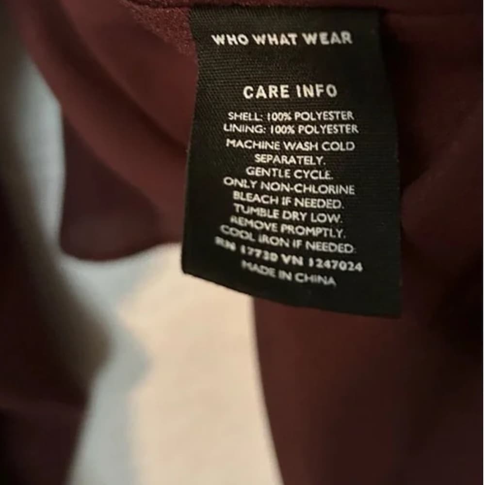 Who What Wear Burgundy Layered Long Sleeve Midi Dress Modest Size Small - Thumbnail 11