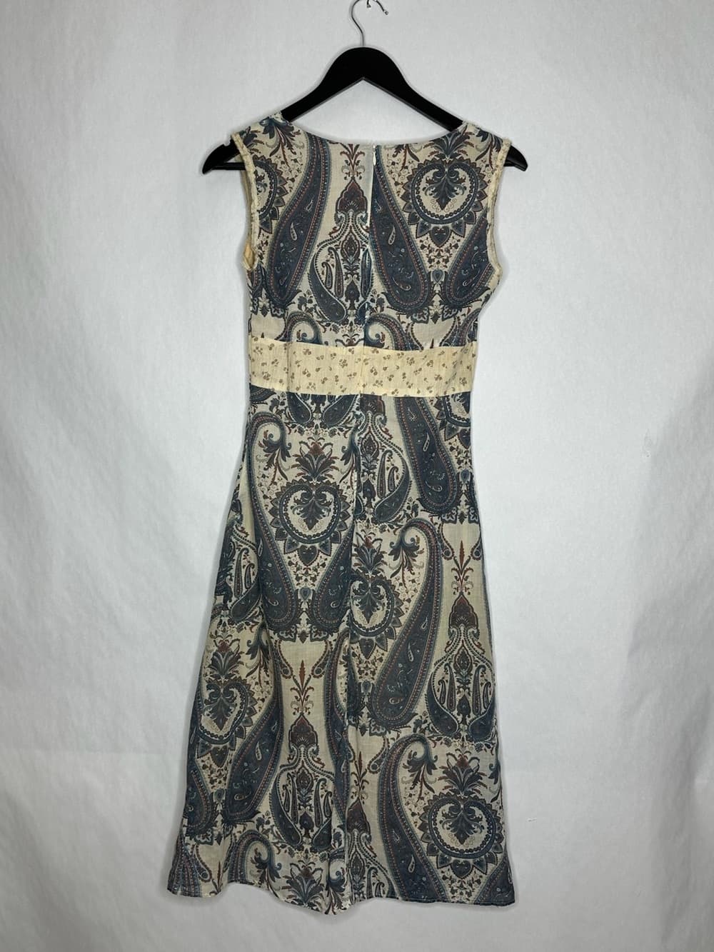 Sky David Park Paisley Lace Trim Dress Boho Small Cottagecore Bohemian Romantic - Thumbnail 4
