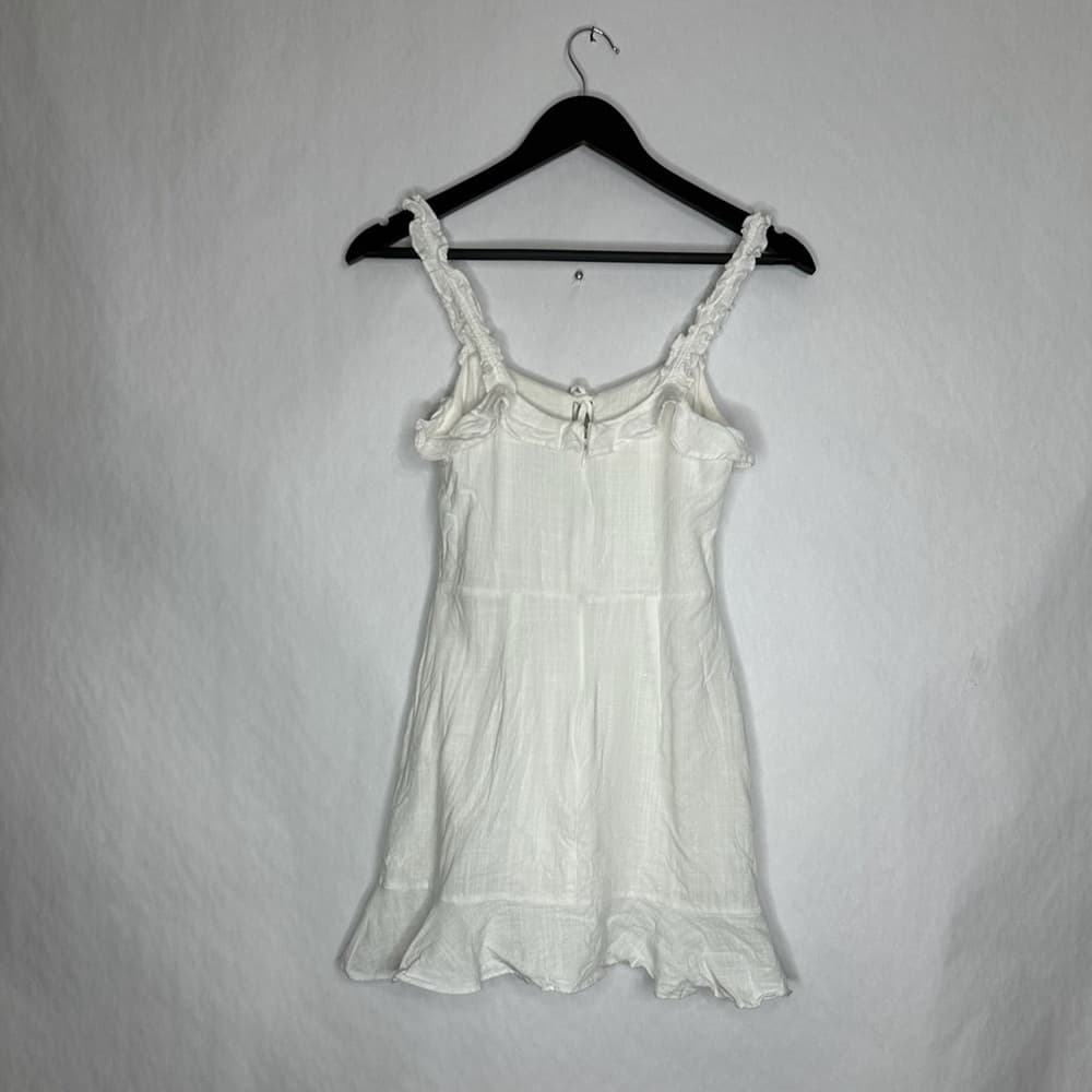 NWT Lulus Days Like This Ruffle Mini Dress White Cottagecore Romantic XS SEENOTE - Thumbnail 4
