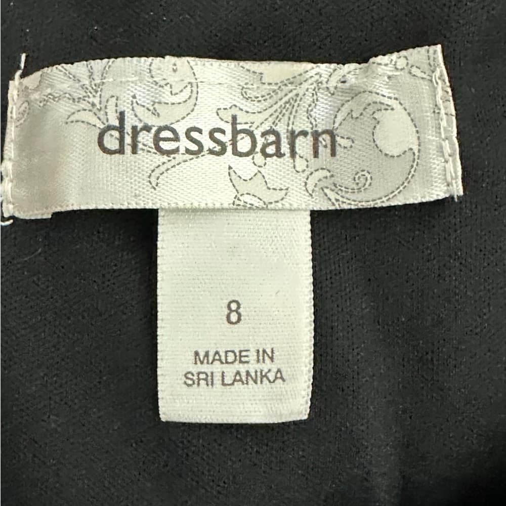 Dress Barn Black White Abstract Print Sleeveless Dress Yellow Waistband Size 8 - Thumbnail 8