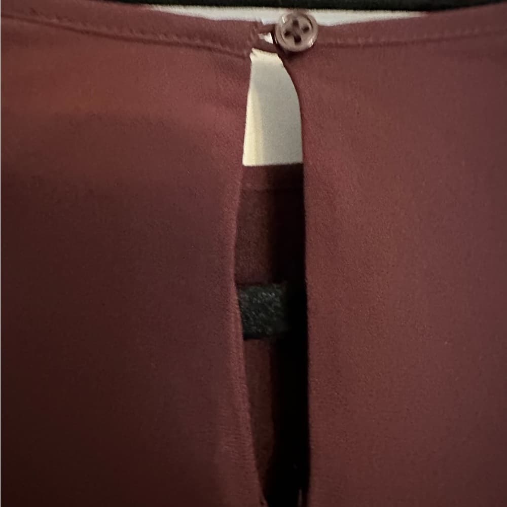 Who What Wear Burgundy Layered Long Sleeve Midi Dress Modest Size Small - Thumbnail 7