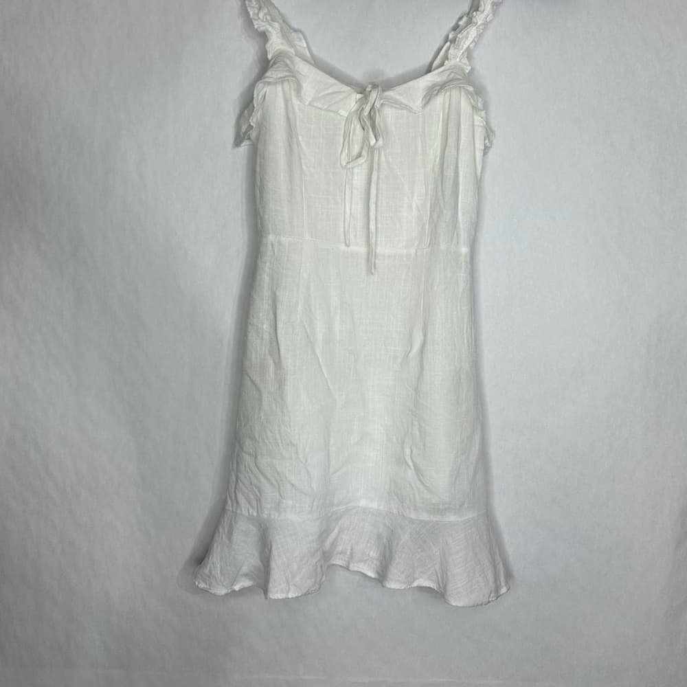 NWT Lulus Days Like This Ruffle Mini Dress White Cottagecore Romantic XS SEENOTE - Thumbnail 3