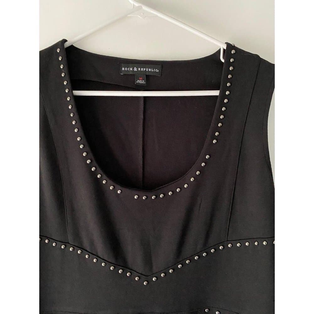 Rock & Republic Black Studded Bodycon Dress Size XS SEE NOTES - Thumbnail 3