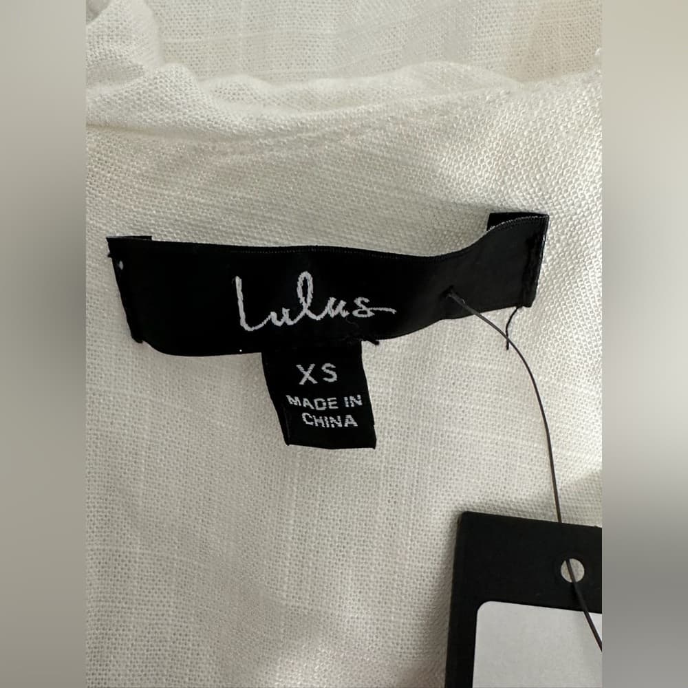 NWT Lulus Days Like This Ruffle Mini Dress White Cottagecore Romantic XS SEENOTE - Thumbnail 9
