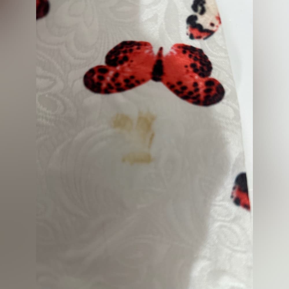 ACEVOG Butterfly Fit & Flare Textured White Dress Size Medium SEE NOTES - Thumbnail 7