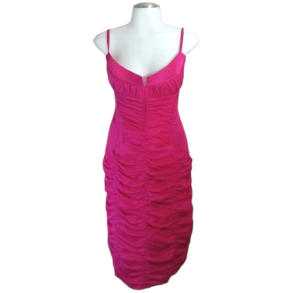 Bebe Ruched Pink Y2K Barbie Bodycon Dress Size Medium Hot Girl Vintage - Thumbnail 9