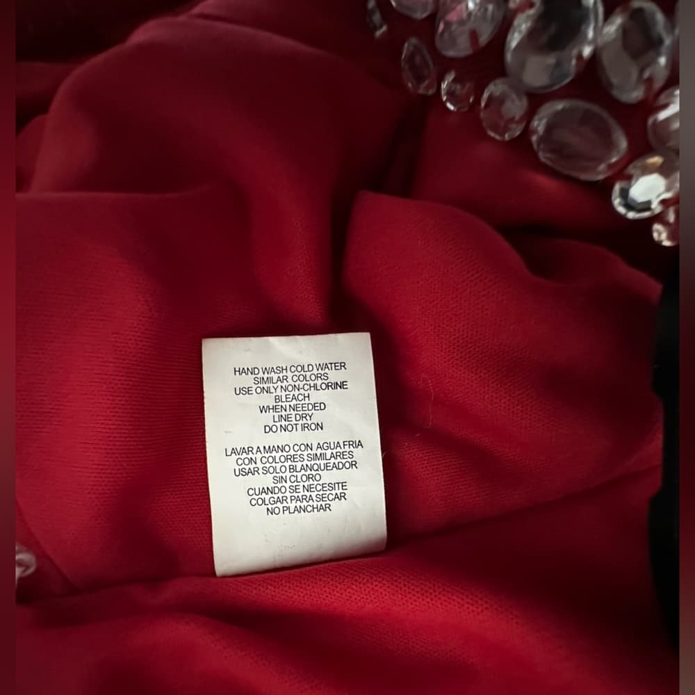 Speechless Red Strapless Sweetheart Chiffon Dress Y2K Vintage Size 3 Juniors - Thumbnail 2