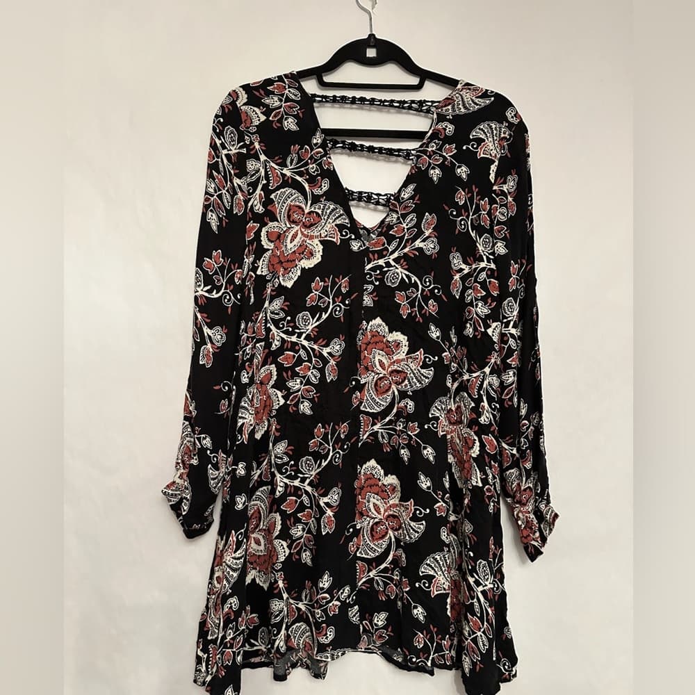 ASTR the Label Floral Flowy Strappy Long Sleeve Dress Likely Large SEE NOTES - Thumbnail 6