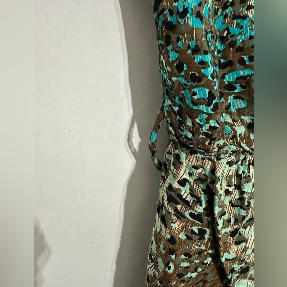 Forever 21 Abstract Animal Print Cinched Waist Mini Dress Size Medium - Thumbnail 2