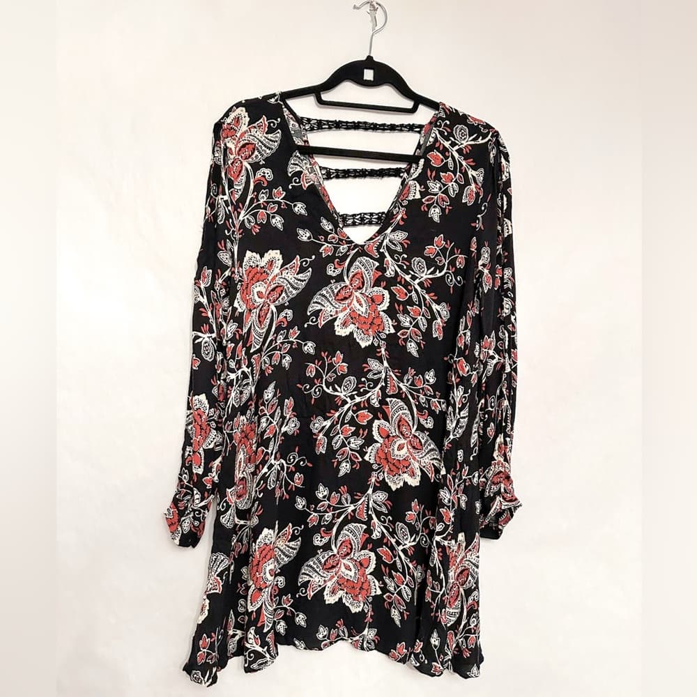 ASTR the Label Floral Flowy Strappy Long Sleeve Dress Likely Large SEE NOTES - Thumbnail 2
