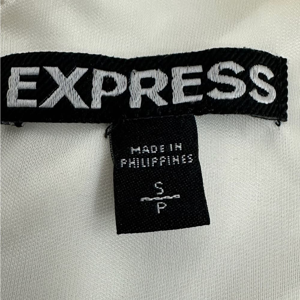 Express One Shoulder White Bandage Bodycon Dress Size Small Minimalist Neutral - Thumbnail 5