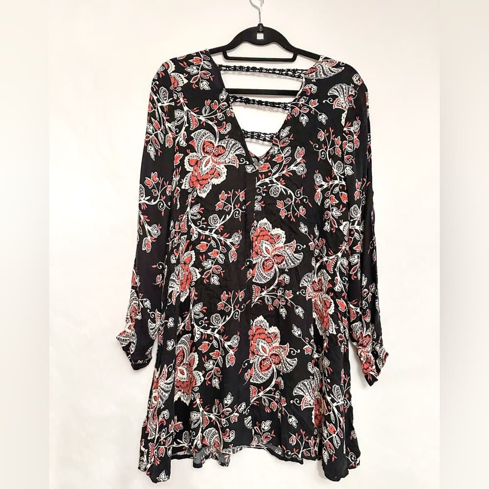 ASTR the Label Floral Flowy Strappy Long Sleeve Dress Likely Large SEE NOTES - Thumbnail 3