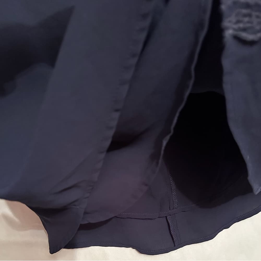 ASTR the Label Navy Blue Lace Detail Panel Flowy Tunic Top Dress Boho Medium - Thumbnail 4