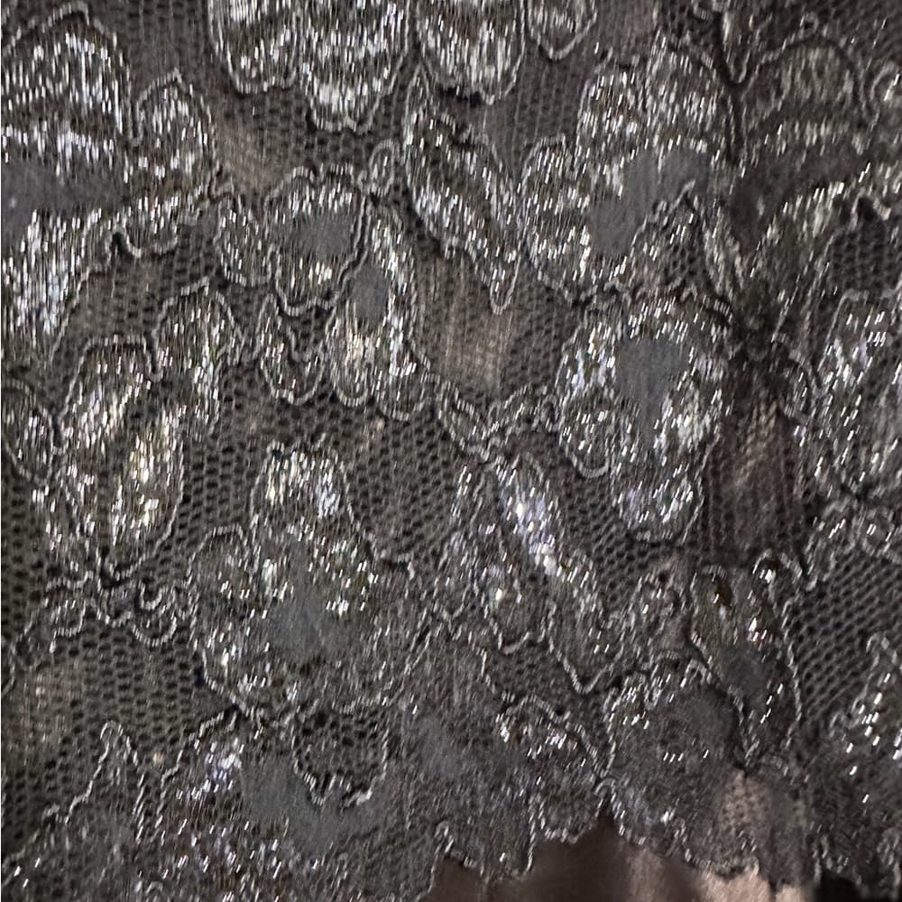 Steppin Out Black Lace Sequin Mini Party Dress Vintage Size 13/14 Juniors Party - Thumbnail 3