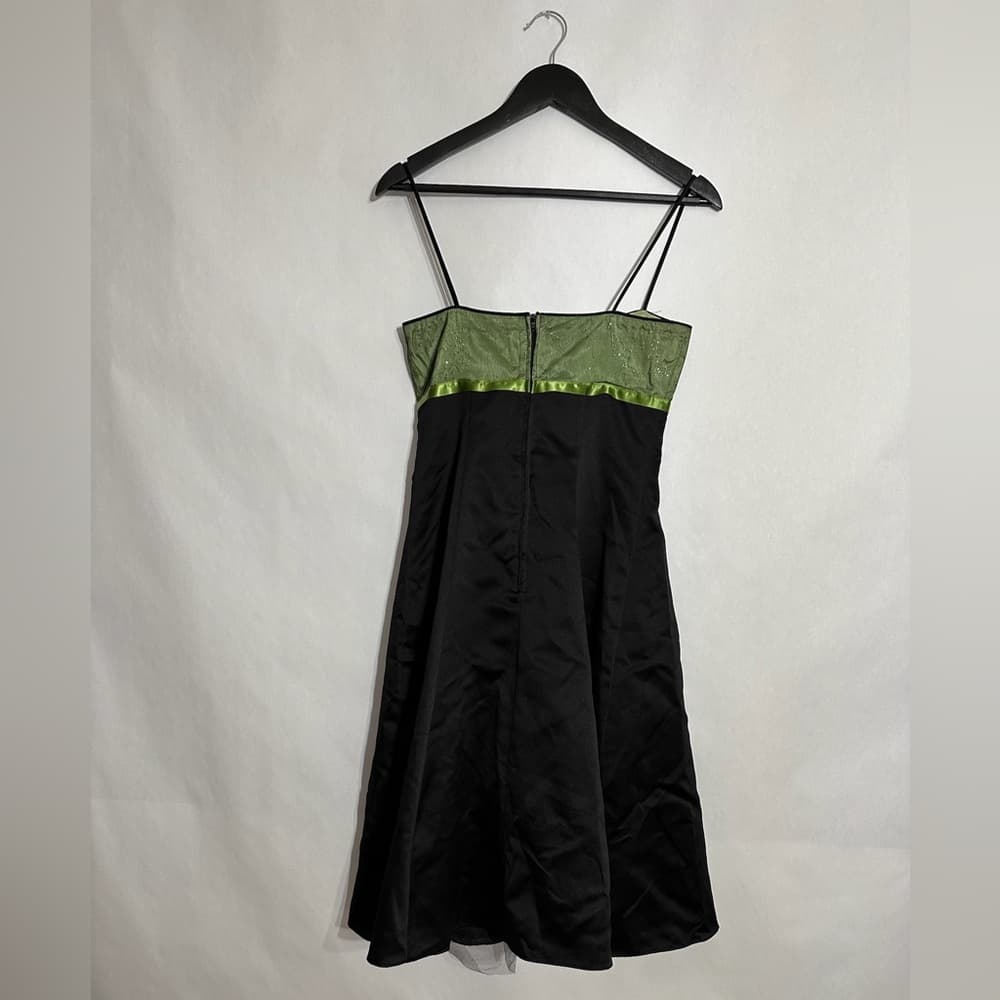 Zum Zum Black Green Glitter Bust Cocktail Party Dress Size 5 Juniors - Thumbnail 4