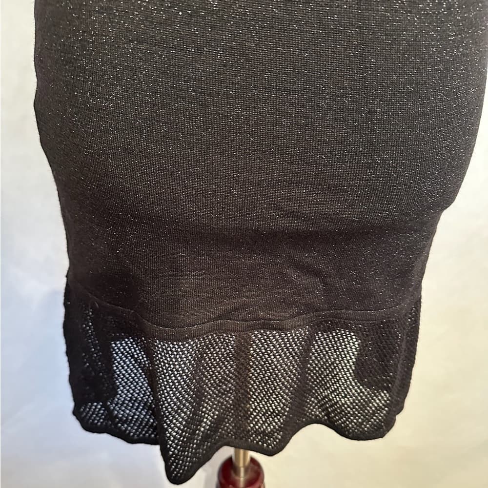 NWT Zac Posen for Target Black Bodycon Metallic Knit Dress Size Medium - Thumbnail 5