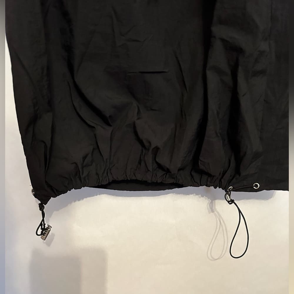 ASOS Design Black Dress Mixed Material Cinch Hem Balloon Skirt Minimalist US 4 - Thumbnail 7