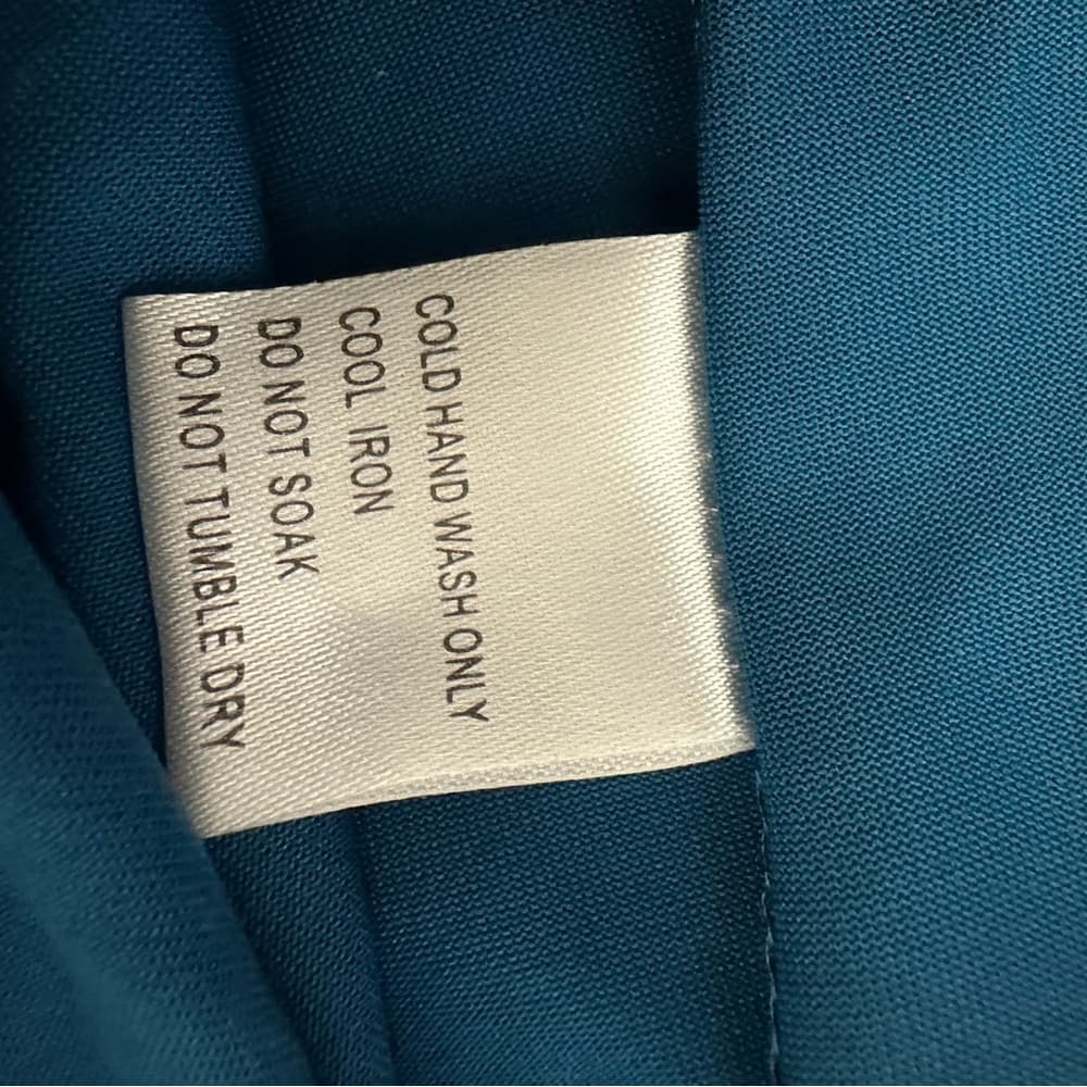 Mooloola Teal Strapless Ruched High-Low Shimmer Dress Y2K Vintage Size 8 - Thumbnail 6