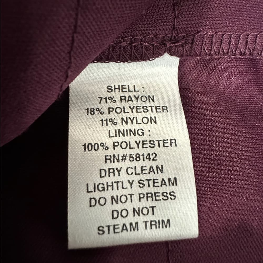London Times Purple Tiered Dress Women’s Size 8 Sleeveless Cocktail Party - Thumbnail 6