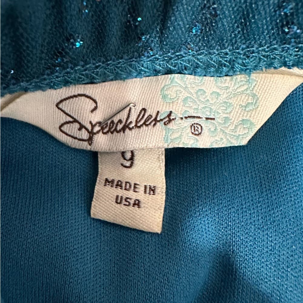 Speechless Teal Sequin Tulle Party Dress Vintage Y2K Size 9 Juniors Party - Thumbnail 6