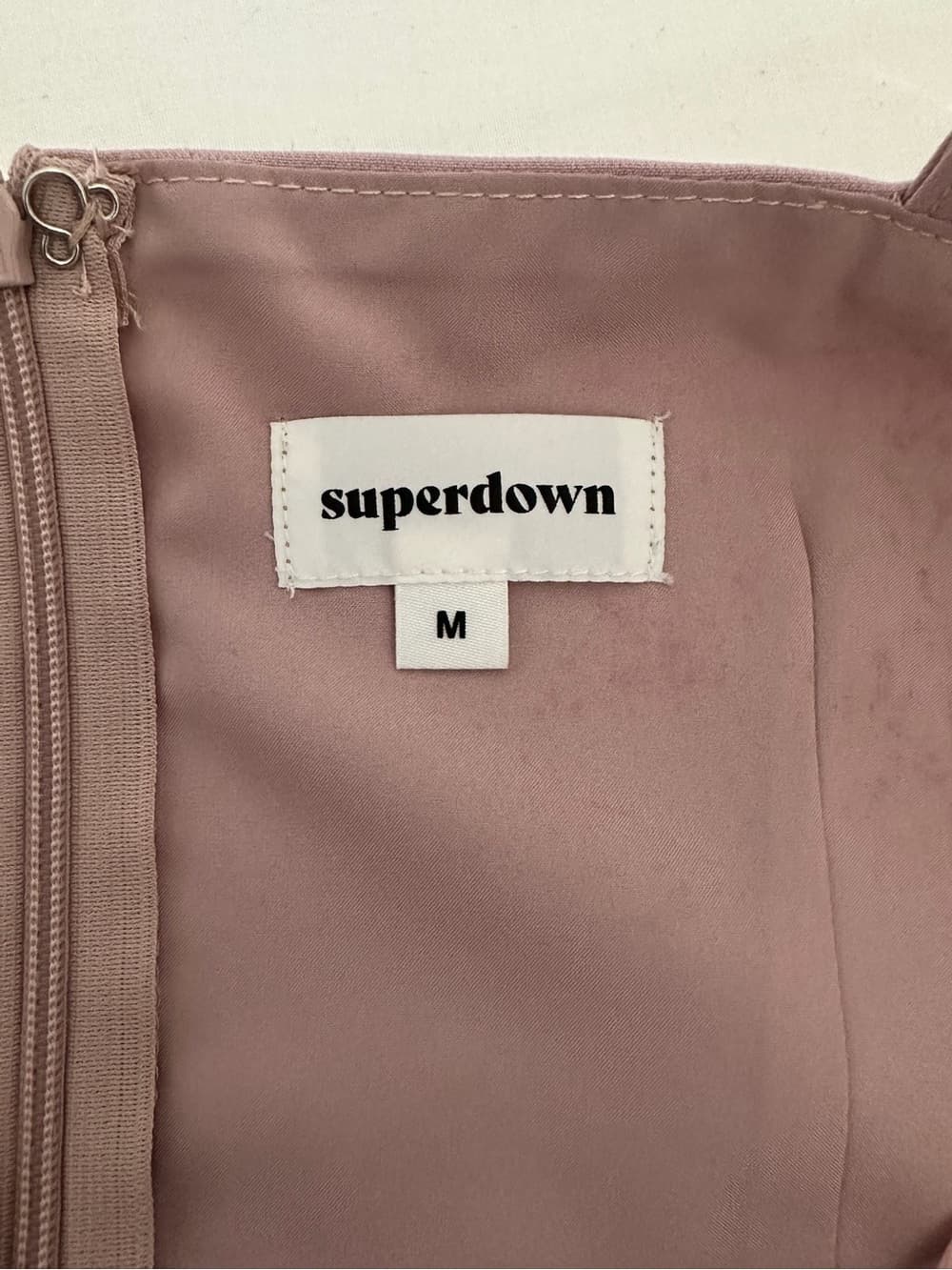Superdown Blush Pink Mini Dress Structured Bodice Medium Quiet Luxury SEE NOTES - Thumbnail 4