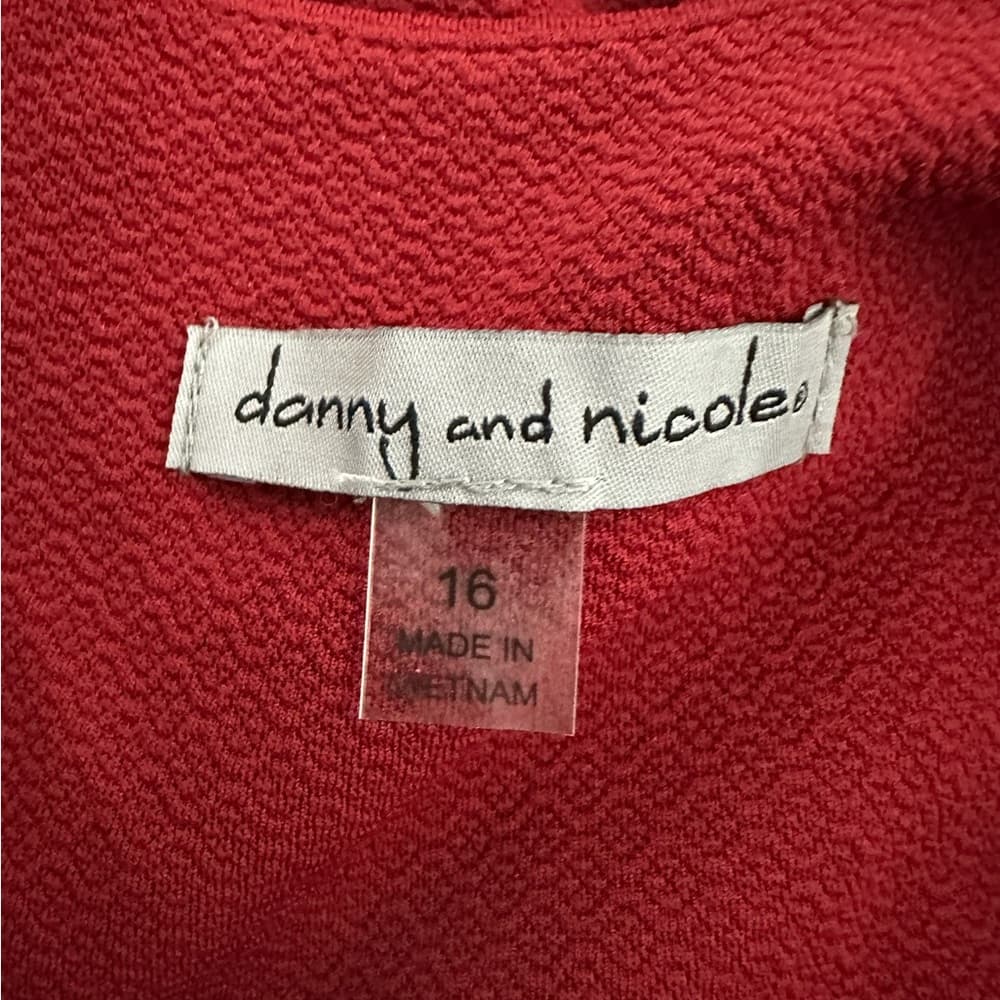 NWT Danny & Nicole Paprika Red Draped Neck Fit & Flare Dress Size 16 Occasion - Thumbnail 9