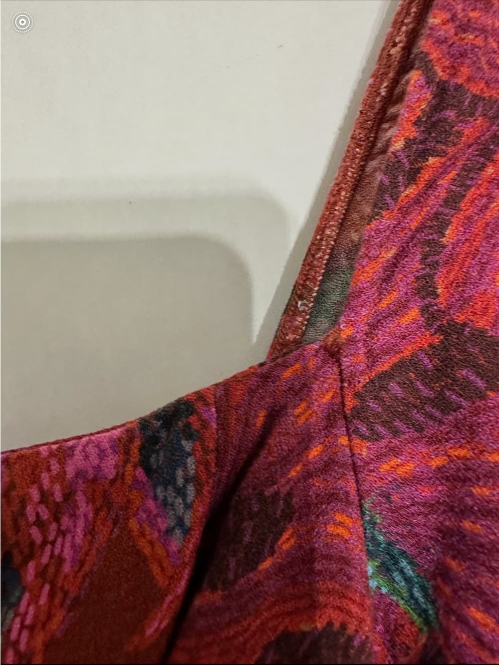Farm Rio Delicate Leaves Midi Dress Red Tropical Leaf Print Size XL Resortwear - Thumbnail 11