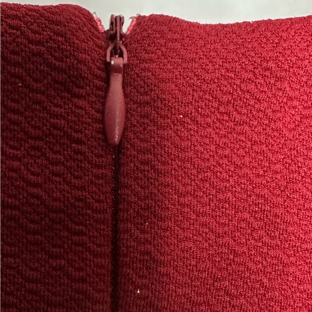 NWT Danny & Nicole Paprika Red Draped Neck Fit & Flare Dress Size 16 Occasion - Thumbnail 7