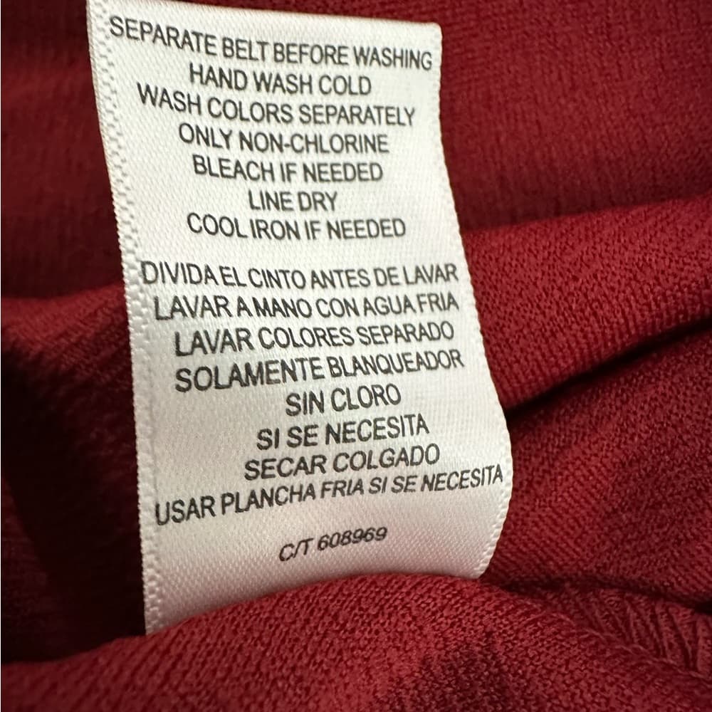 NWT Danny & Nicole Paprika Red Draped Neck Fit & Flare Dress Size 16 Occasion - Thumbnail 11