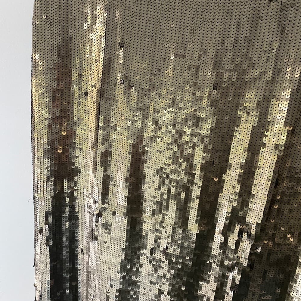 NWT Alice + Olivia Gold Sequin Sleeveless Shift Dress Party Cocktail Y2K Small - Thumbnail 7
