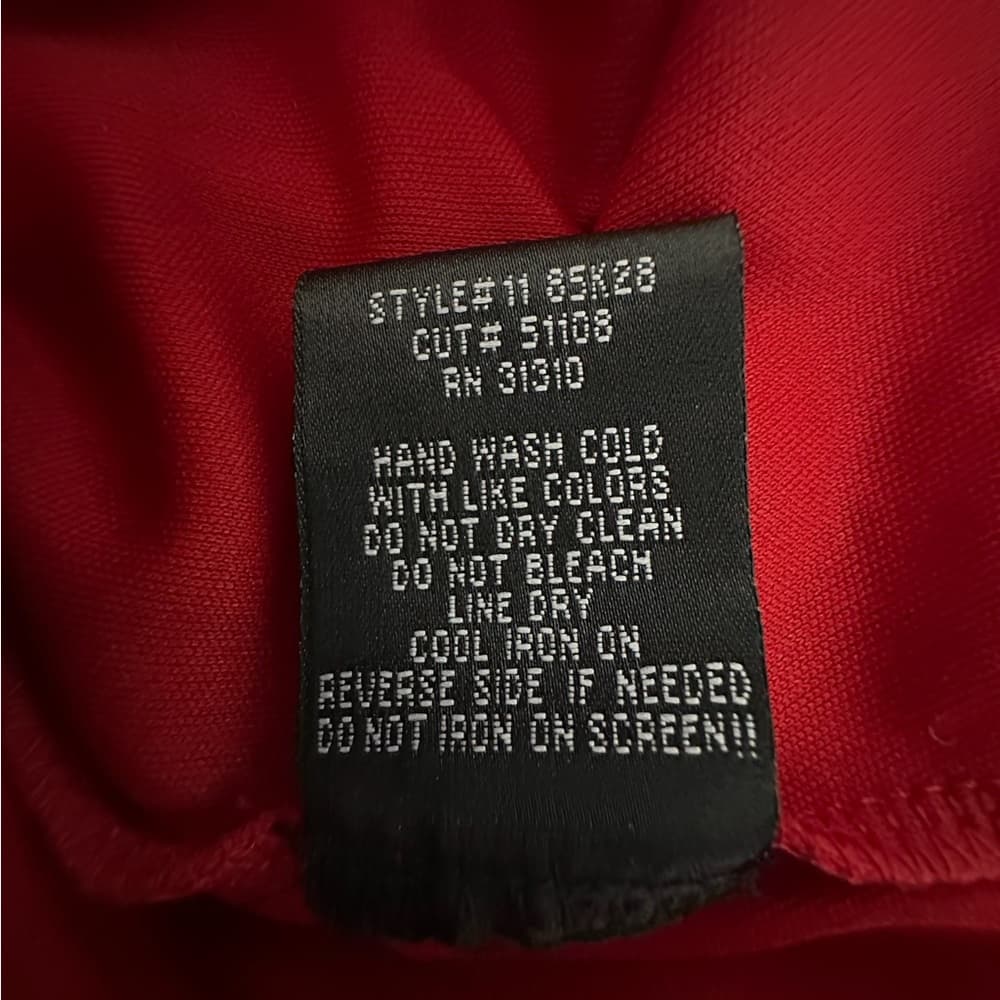 IZ Byer California Red Empire Waist Dress Y2K Vintage Silver Sequin Size Medium - Thumbnail 7