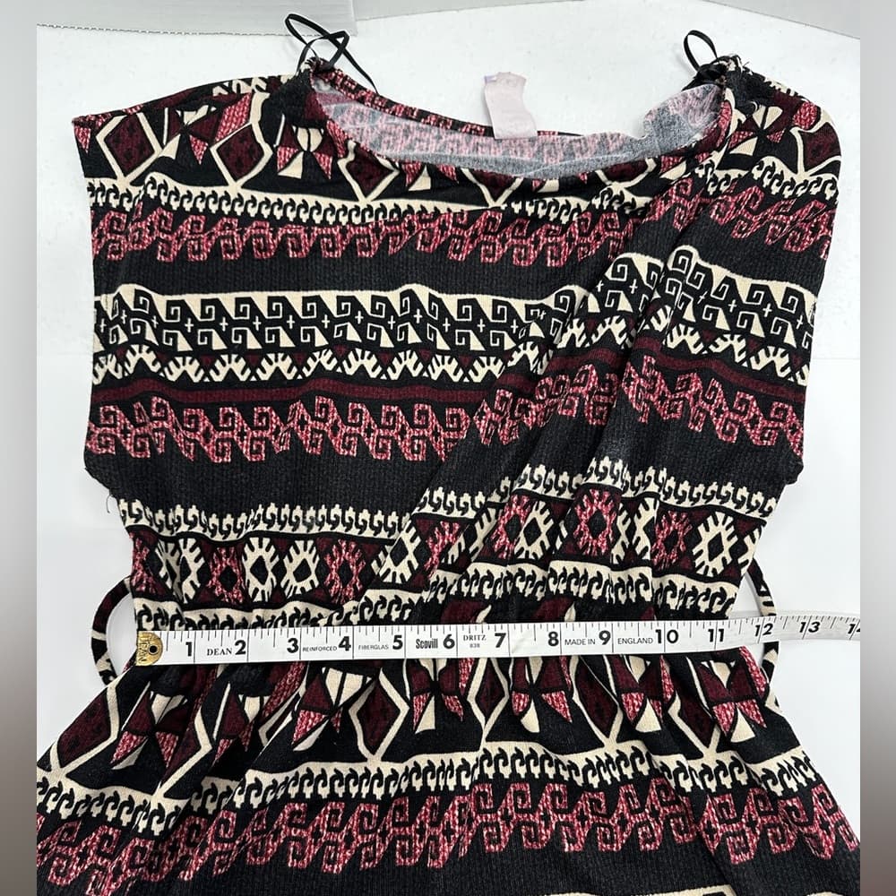 Alya x Francesca’s Multicolor Geometric Print Elastic Waist Dress Size Medium