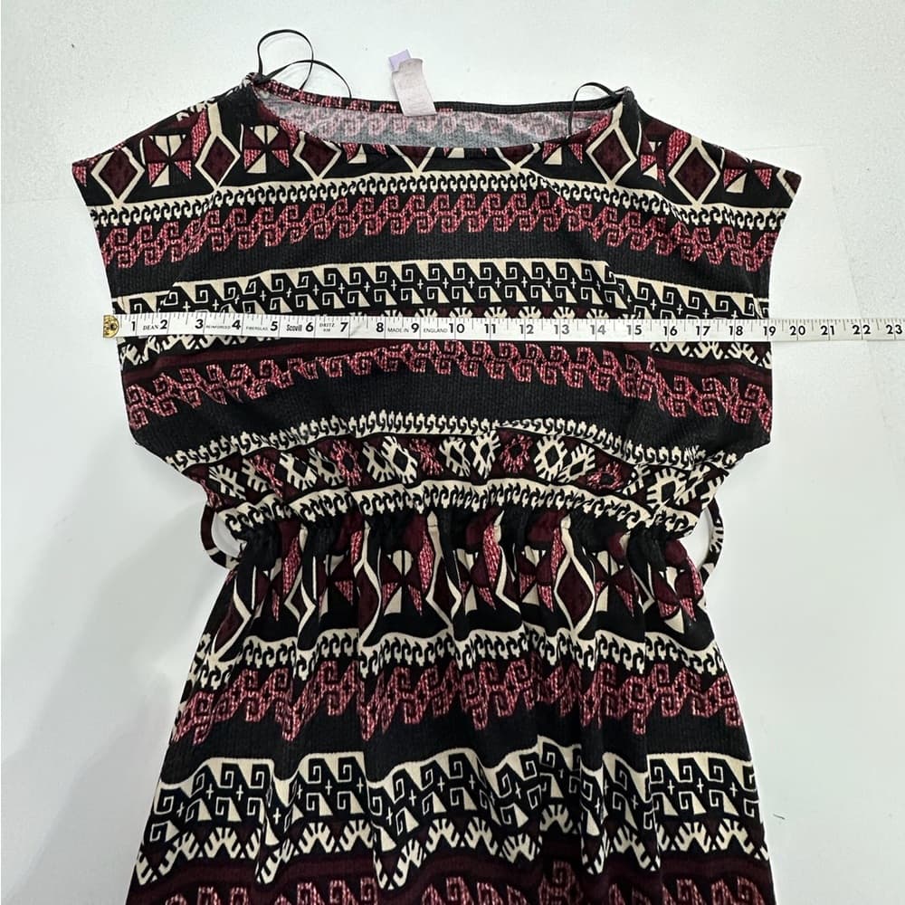 Alya x Francesca’s Multicolor Geometric Print Elastic Waist Dress Size Medium - Thumbnail 2