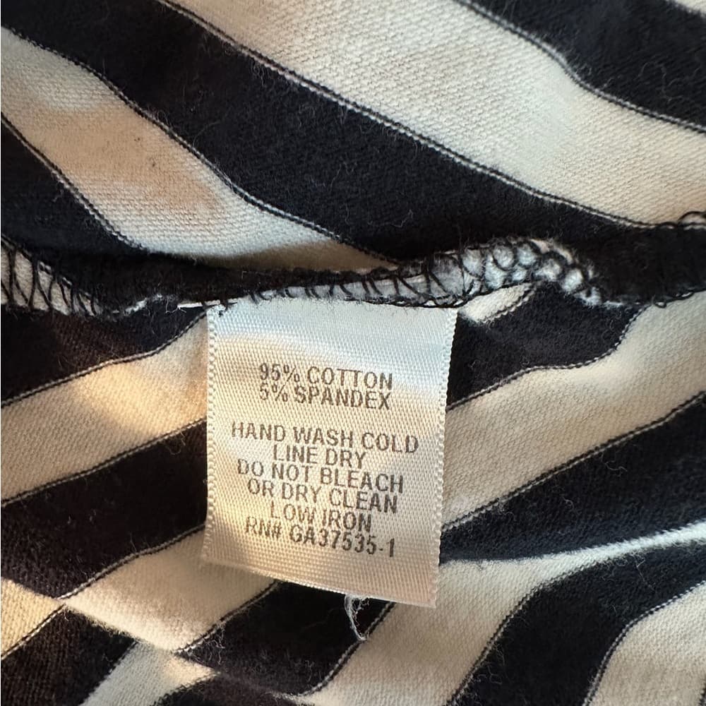 Monteau Los Angeles Stripe Chevron Short Sleeve Flare Mini Dress Size Medium - Thumbnail 2