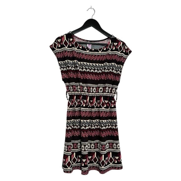 Alya x Francesca’s Multicolor Geometric Print Elastic Waist Dress Size Medium - Thumbnail 13