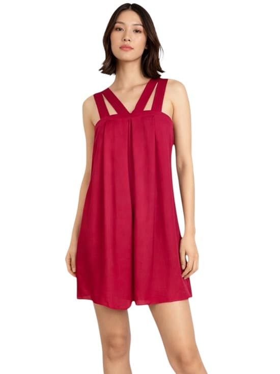 Alice + Olivia Silk Babydoll Mini Dress Pink Y2K Strappy XS Luxury Resortwear - Thumbnail 17