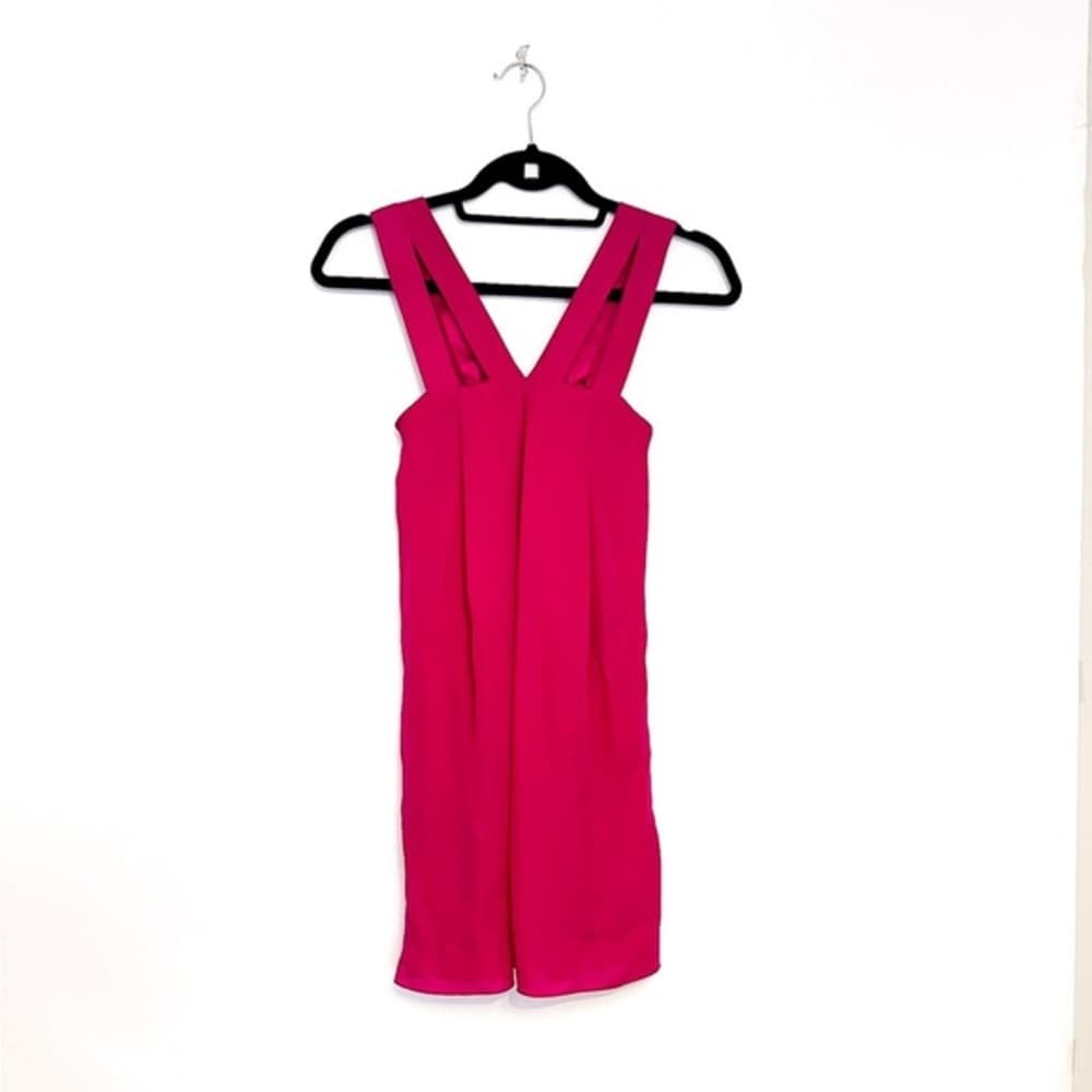 Alice + Olivia Silk Babydoll Mini Dress Pink Y2K Strappy XS Luxury Resortwear - Thumbnail 3