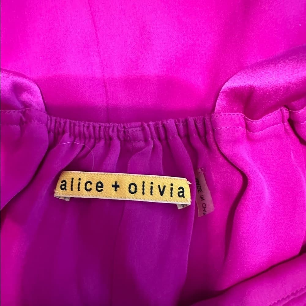 Alice + Olivia Silk Babydoll Mini Dress Pink Y2K Strappy XS Luxury Resortwear - Thumbnail 6