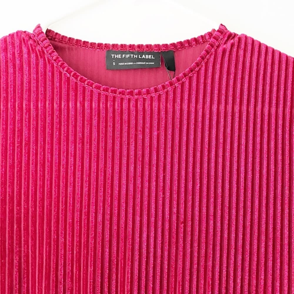 The Fifth Label Adore Velvet Ruffle Dress - Size Small, Cherry - Thumbnail 13