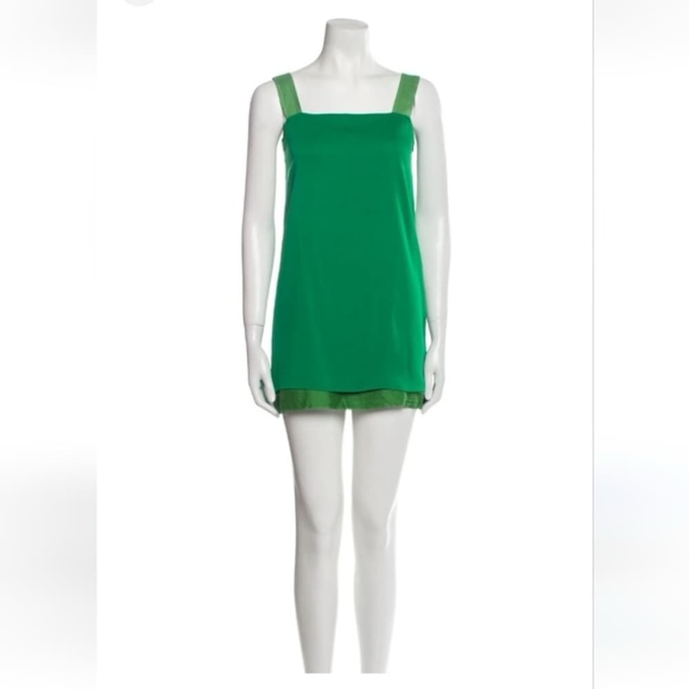 Alice + Olivia Green Tank Silk Mini Dress / Top Size Medium | Vintage Y2K