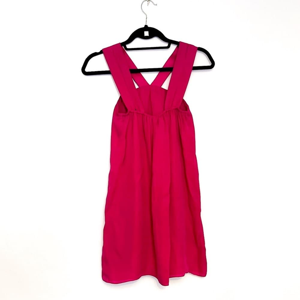 Alice + Olivia Silk Babydoll Mini Dress Pink Y2K Strappy XS Luxury Resortwear - Thumbnail 5